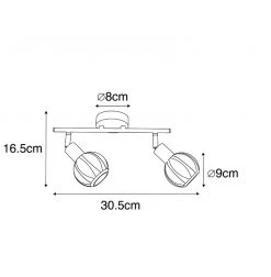 Rabatt 🧨 QAZQA Design Spot schwarz mit goldenen 2 Lichtern - Melone 😀 -Deckenleuchten Verkaufs-Shop 4315 98446 4