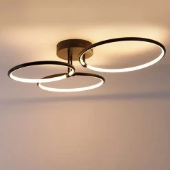 Bestes Angebot ✨ QAZQA Design Deckenleuchte schwarz inkl. LED 3-stufig dimmbar 3-Licht - Joaniqa 🎉 -Deckenleuchten Verkaufs-Shop 4330 103415 12