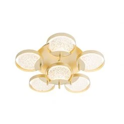 Großhandel 🔔 QAZQA Deckenleuchte Gold 42 cm inkl. LED 3-stufig dimmbar - Patrick 👏 -Deckenleuchten Verkaufs-Shop 4346 104513 8