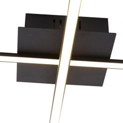 Neu 💯 QAZQA Moderne Deckenleuchte schwarz inkl. LED 3-stufig dimmbar - Cruz ⭐ -Deckenleuchten Verkaufs-Shop 4360 103059 9