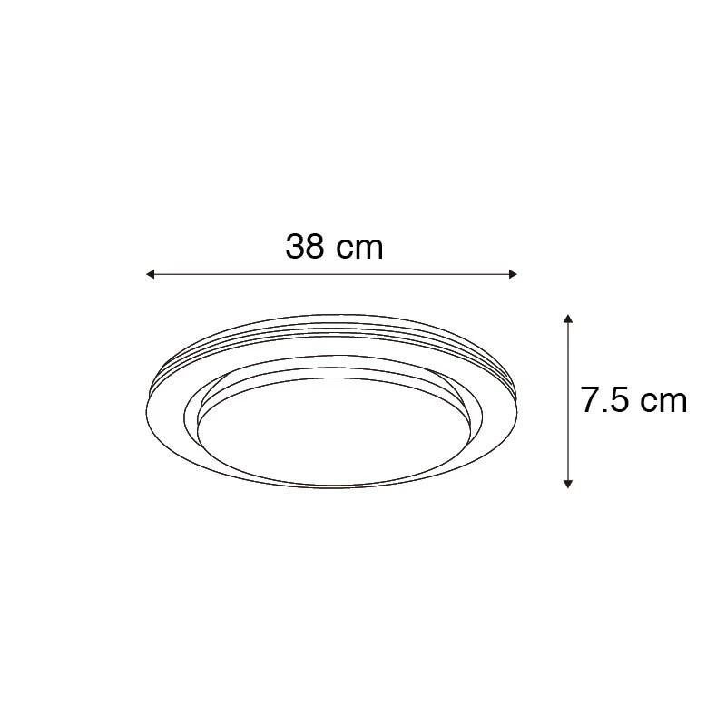 Großhandel ⌛ QAZQA Deckenleuchte weiß 38 cm inkl. LED mit Fernbedienung - Jochem 🔥 5 Großhandel ⌛ QAZQA Deckenleuchte weiß 38 cm inkl. LED mit Fernbedienung - Jochem 🔥 – Bild 5