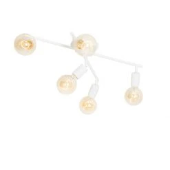 Brandneu ⭐ QAZQA Moderne spot wit 5-lichts - Facil 🧨 -Deckenleuchten Verkaufs-Shop 4379 105784 5