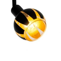 Rabatt 🧨 QAZQA Design Spot schwarz mit goldenen 2 Lichtern - Melone 😀 -Deckenleuchten Verkaufs-Shop 4383 98446 5