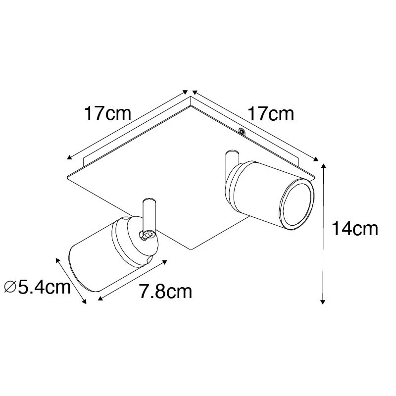 Top 10 👏 QAZQA Professional Moderne badkamer spot messing vierkant 2-lichts IP44 - Ducha 🔔 4 Top 10 👏 QAZQA Professional Moderne badkamer spot messing vierkant 2-lichts IP44 - Ducha 🔔 – Bild 4