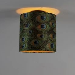 Budget 🎉 QAZQA Deckenleuchte mit Schirm Pfau/gold 25 cm - Combi schwarz 👏 18 Budget 🎉 QAZQA Deckenleuchte mit Schirm Pfau/gold 25 cm - Combi schwarz 👏 -Deckenleuchten Verkaufs-Shop 4393 98632 8