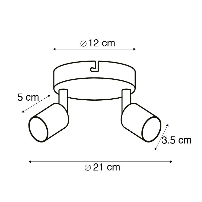 Am billigsten ⌛ QAZQA Industrial Spot schwarz kippbar rund - Jeany 2 👏 5 Am billigsten ⌛ QAZQA Industrial Spot schwarz kippbar rund - Jeany 2 👏 – Bild 5