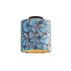 Am billigsten 😍 QAZQA Deckenleuchte mit Schirm Schmetterling 20 cm - Combi schwarz ⌛