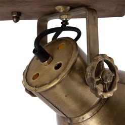 Am billigsten 🔥 QAZQA Deckenleuchte Bronze 2-Lichter mit Holz - Mangos 🌟 -Deckenleuchten Verkaufs-Shop 4412 102353 6