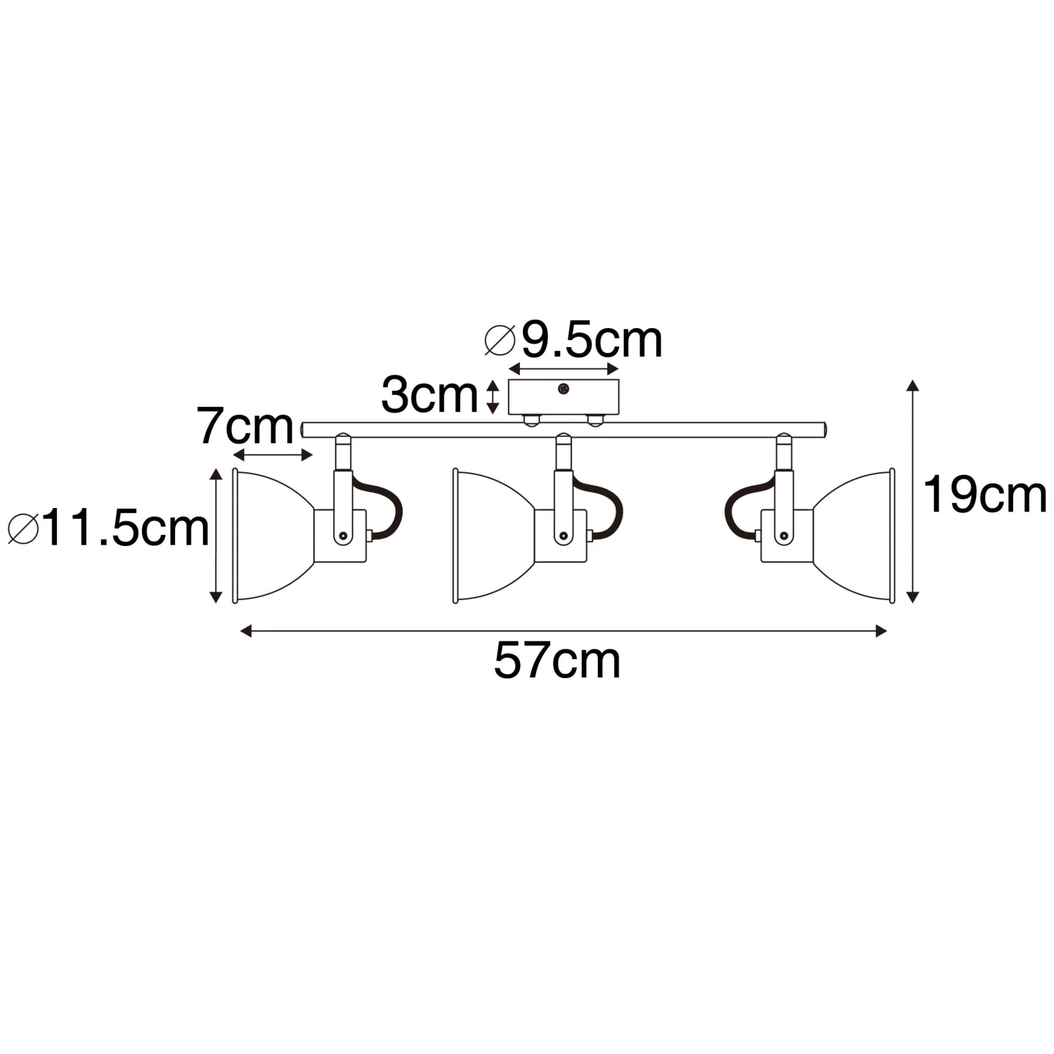 Bester Verkauf 👏 QAZQA Industrie-Spot schwarz mit Holz neigbar 3-Licht - Tommy 🥰 4 Bester Verkauf 👏 QAZQA Industrie-Spot schwarz mit Holz neigbar 3-Licht - Tommy 🥰 – Bild 4