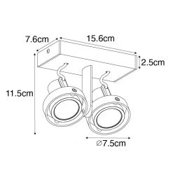 Beste Bewertungen von 😀 QAZQA Moderne spot wit 2-lichts - Master 50 ❤️ -Deckenleuchten Verkaufs-Shop 4425 105409 3