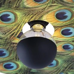 Neu 🎉 QAZQA Deckenleuchte schwarz Flachschirm Pfau Design 45 cm - Combi 💯 -Deckenleuchten Verkaufs-Shop 4447 102969 2