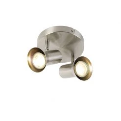 Auslauf ❤️ QAZQA Deckenstrahler Stahl drehbar und neigbar rund - Karin 2 💯