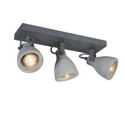 Am billigsten 😉 QAZQA Industriespot grauer Beton 3-flammig - Creto 🔥 -Deckenleuchten Verkaufs-Shop 4463 94004 2