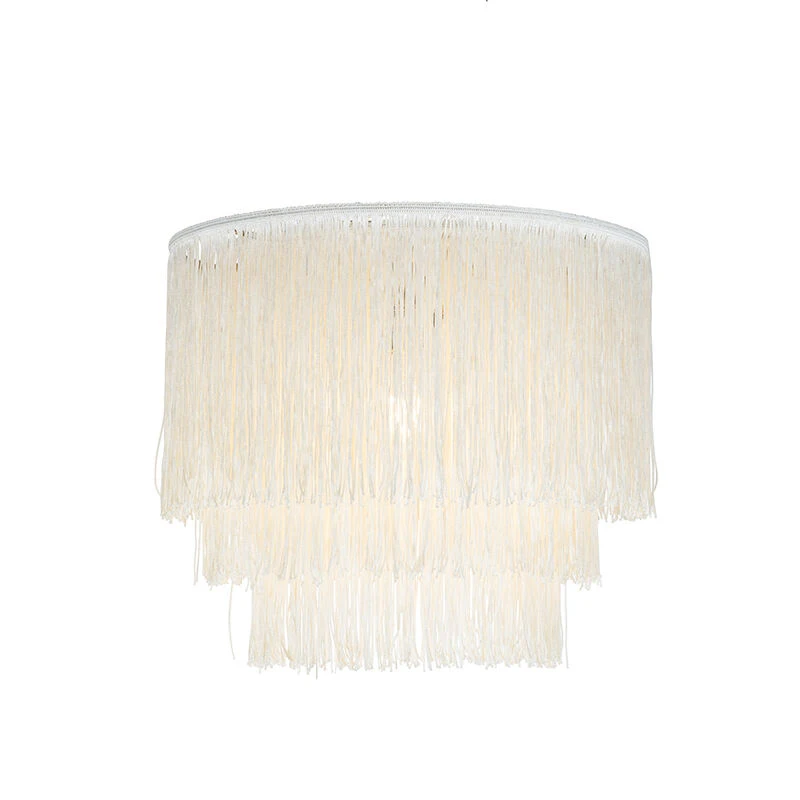 Brandneu 🌟 QAZQA Orientalische Deckenleuchte Gold cremefarbener Schirm mit Fransen - Franxa 😍 6 Brandneu 🌟 QAZQA Orientalische Deckenleuchte Gold cremefarbener Schirm mit Fransen - Franxa 😍 – Bild 6