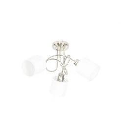 Top 10 🔥 QAZQA Deckenstrahler Stahl mit weißem Schirm 3-Licht - Hetta ❤️ -Deckenleuchten Verkaufs-Shop 4474 102396 9