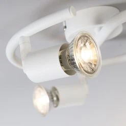 Bestpreis 🔔 QAZQA Moderne gepunktete weiße Locken – Jeany 3 ❤️ -Deckenleuchten Verkaufs-Shop 4496 93280 9