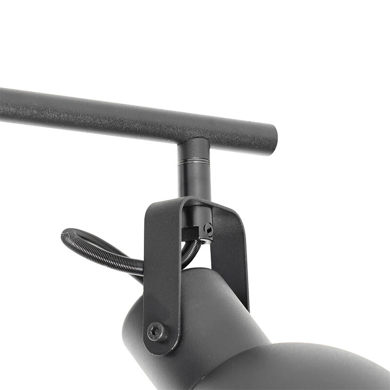 Bester Verkauf 👏 QAZQA Industrie-Spot schwarz mit Holz neigbar 3-Licht - Tommy 🥰 6 Bester Verkauf 👏 QAZQA Industrie-Spot schwarz mit Holz neigbar 3-Licht - Tommy 🥰 – Bild 6