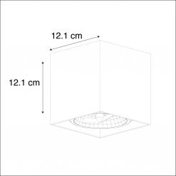 Billig 😉 QAZQA Design Spot viereck 1-Flammig weiß - Box 🤩 -Deckenleuchten Verkaufs-Shop 4518 89947 3