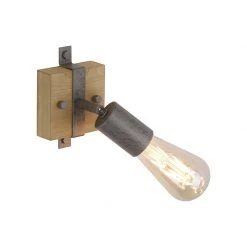 Budget ✨ Paul Neuhaus Land Wandleuchte Holz mit Stahl verstellbar - Maris 👏 -Deckenleuchten Verkaufs-Shop 4526 103777 2