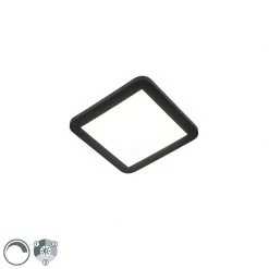 Bester Verkauf 🛒 QAZQA Deckenleuchte schwarz 22,5 cm inkl. LED 3-stufig dimmbar IP44 - Steve ⌛