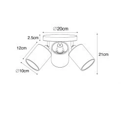 Beste Bewertungen von 💯 QAZQA Moderne spot zwart met goud 3-lichts - Lofty ✔️ -Deckenleuchten Verkaufs-Shop 4592 105419 3