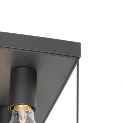 Bestes Angebot 🔔 QAZQA Minimalistische plafondlamp zwart 4-lichts vierkant - Kodi ❤️ -Deckenleuchten Verkaufs-Shop 4600 105603 4