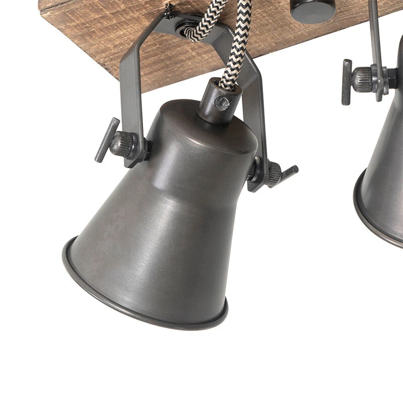 Rabatt 🌟 QAZQA Ländliche Deckenlampe schwarz mit Holz 3-flammig - Jelle 😉 8 Rabatt 🌟 QAZQA Ländliche Deckenlampe schwarz mit Holz 3-flammig - Jelle 😉 – Bild 8