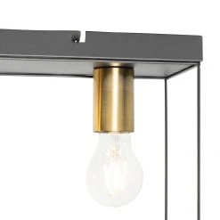 Neu ✔️ QAZQA Minimalistische plafondlamp zwart met goud 3-lichts - Kodi 🔥 -Deckenleuchten Verkaufs-Shop 4616 105606 2