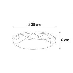 Beste Bewertungen von 🔔 QAZQA Smarte Deckenleuchte weiß 36 cm inkl. LED und Dimmer - Emma 😍 -Deckenleuchten Verkaufs-Shop 4621 103951 4