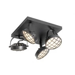 Am billigsten 🧨 QAZQA Vintage Spot schwarz quadratisch 4-flammig - Tamina 🌟 -Deckenleuchten Verkaufs-Shop 4646 104432 7