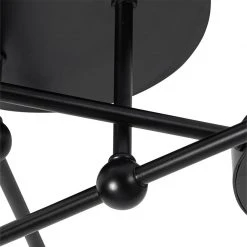 Aktion 🤩 QAZQA Deckenleuchte schwarz inkl. LED 3-Stufen dimmbar 6 Lichter - Patrick 🤩 -Deckenleuchten Verkaufs-Shop 4737 104516 5