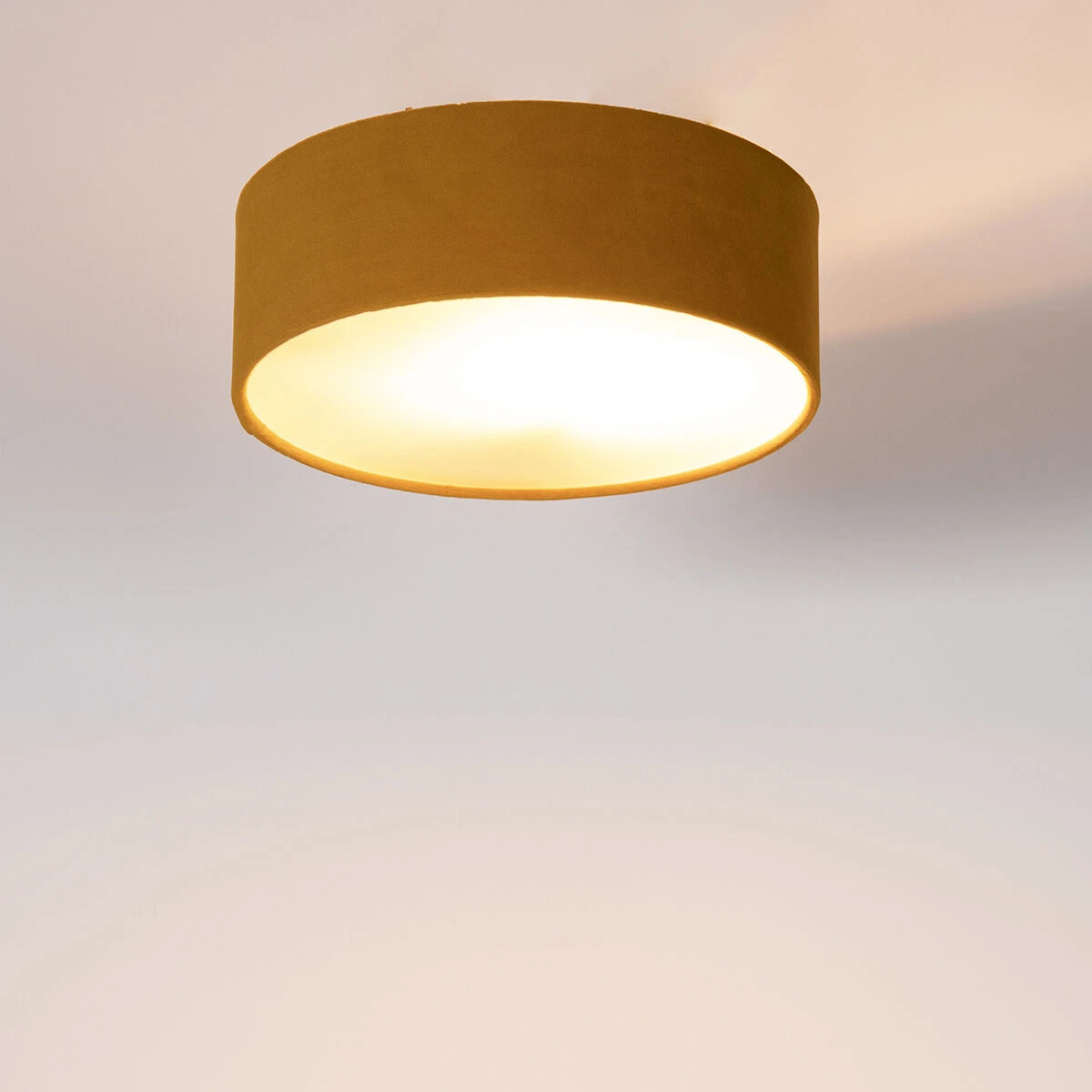 Besorgen 🛒 QAZQA Deckenleuchte ocker 30 cm mit goldener Innenseite - Drum 💯 10 Besorgen 🛒 QAZQA Deckenleuchte ocker 30 cm mit goldener Innenseite - Drum 💯 – Bild 10