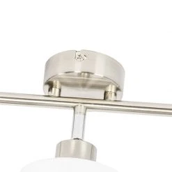 Großhandel ⭐ QAZQA Deckenstrahler Stahl mit weißem Schirm 3-Licht verstellbar - Hetta 👏 -Deckenleuchten Verkaufs-Shop 4766 102395 5