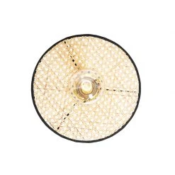 Blitzangebot 🤩 QAZQA Country Decken- und Wandleuchte schwarz mit Rattan 35 cm - Kata 🌟 -Deckenleuchten Verkaufs-Shop 4766 105552 6