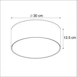 Coupon 🔔 QAZQA Deckenleuchte schwarz 30 cm inkl. LED - Drum LED 💯 -Deckenleuchten Verkaufs-Shop 4768 93868 3