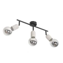 Aktion 🤩 QAZQA Industriefleck schwarz mit Beton 3-Licht - Pedra 🛒 -Deckenleuchten Verkaufs-Shop 4771 103166 12