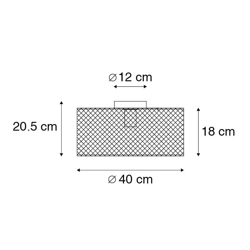 Bester Verkauf 😉 QAZQA Industrielle Deckenleuchte schwarz - Drum Mesh 🤩 5 Bester Verkauf 😉 QAZQA Industrielle Deckenleuchte schwarz - Drum Mesh 🤩 – Bild 5