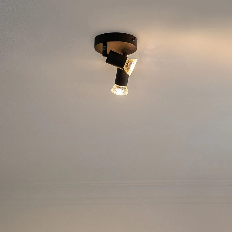 Am billigsten ⌛ QAZQA Industrial Spot schwarz kippbar rund - Jeany 2 👏 1 Am billigsten ⌛ QAZQA Industrial Spot schwarz kippbar rund - Jeany 2 👏