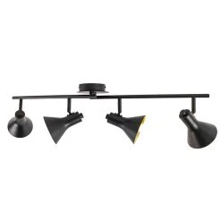 Billig 🎉 QAZQA Modernes Punktschwarz mit Gold 4-Licht - Magno 🧨 -Deckenleuchten Verkaufs-Shop 4789 99074 9