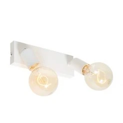 Beste Bewertungen von ❤️ QAZQA Moderne spot wit rechthoekig 2-lichts - Facil 👍 -Deckenleuchten Verkaufs-Shop 4802 105778 2