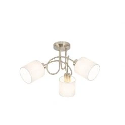 Top 10 🔥 QAZQA Deckenstrahler Stahl mit weißem Schirm 3-Licht - Hetta ❤️