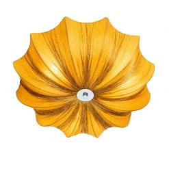 Bestes Angebot ✨ QAZQA Design-Deckenlampe Gold Silk 52 cm 3-flammig - Plu 🔥 -Deckenleuchten Verkaufs-Shop 4829 105324 6