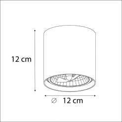 Angebote 🔥 QAZQA Design Spot Zylinder schwarz - Impact-Up G9 🔥 -Deckenleuchten Verkaufs-Shop 4845 97374 3