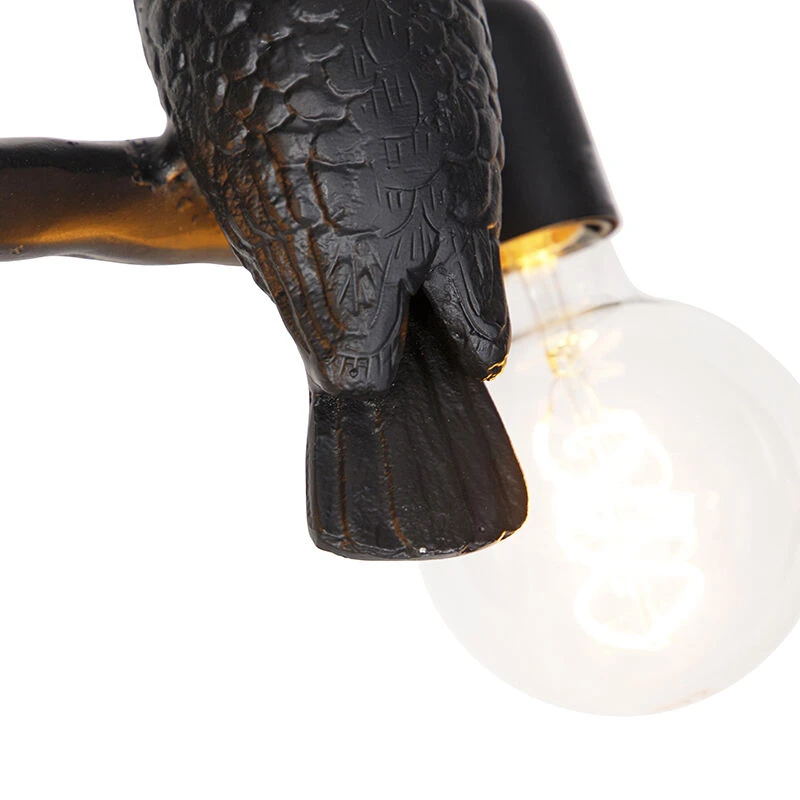 Rabatt 😍 QAZQA Vintage Deckenlampe schwarz - Papegoje ⌛ 6 Rabatt 😍 QAZQA Vintage Deckenlampe schwarz - Papegoje ⌛ – Bild 6