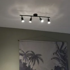 Neu 🤩 QAZQA Industriestrahler schwarz kippbar - Jeany 4 🧨