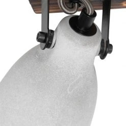 Billig 💯 QAZQA Industrielle Deckenlampe Holz mit Beton 2-flammig - Creto 🎁 -Deckenleuchten Verkaufs-Shop 4879 104420 8