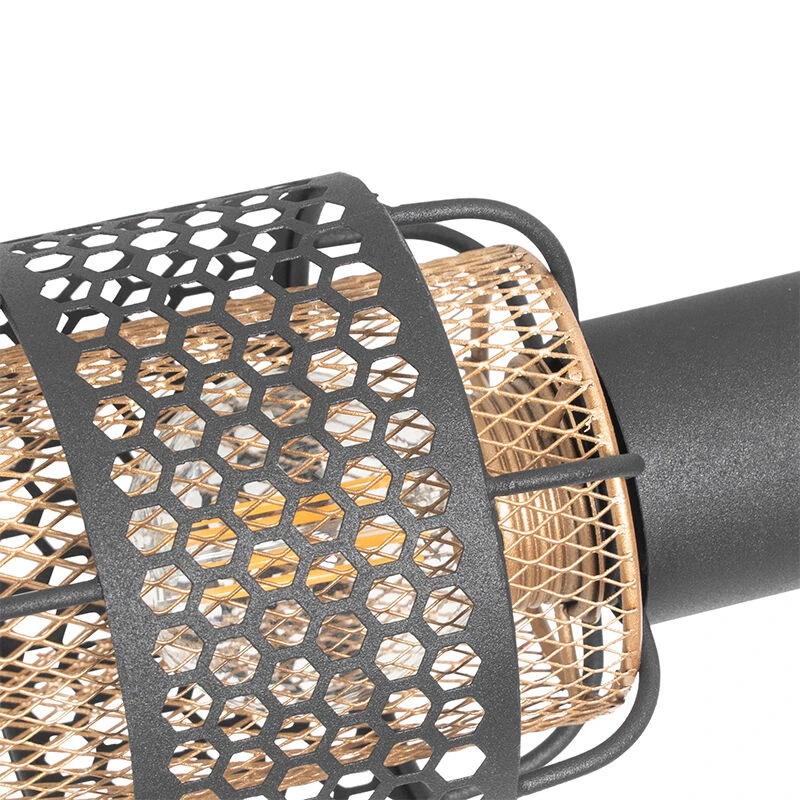 Rabatt 😀 QAZQA Design-Deckenleuchte Schwarz mit Gold 4-flammig - Noud 🤩 7 Rabatt 😀 QAZQA Design-Deckenleuchte Schwarz mit Gold 4-flammig - Noud 🤩 – Bild 7