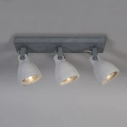 Am billigsten 😉 QAZQA Industriespot grauer Beton 3-flammig - Creto 🔥 -Deckenleuchten Verkaufs-Shop 4895 94004 3