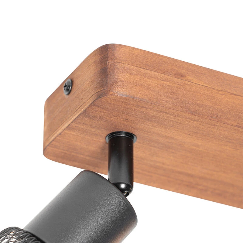 Beste Bewertungen von 😉 QAZQA Industriële spot zwart met hout 3-lichts - Kristina 🔥 2 Beste Bewertungen von 😉 QAZQA Industriële spot zwart met hout 3-lichts - Kristina 🔥 – Bild 2