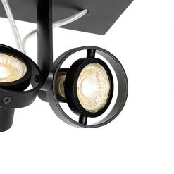 Rabatt 🌟 QAZQA Moderne spot zwart 2-lichts - Master 50 😉 -Deckenleuchten Verkaufs-Shop 4930 105410 4